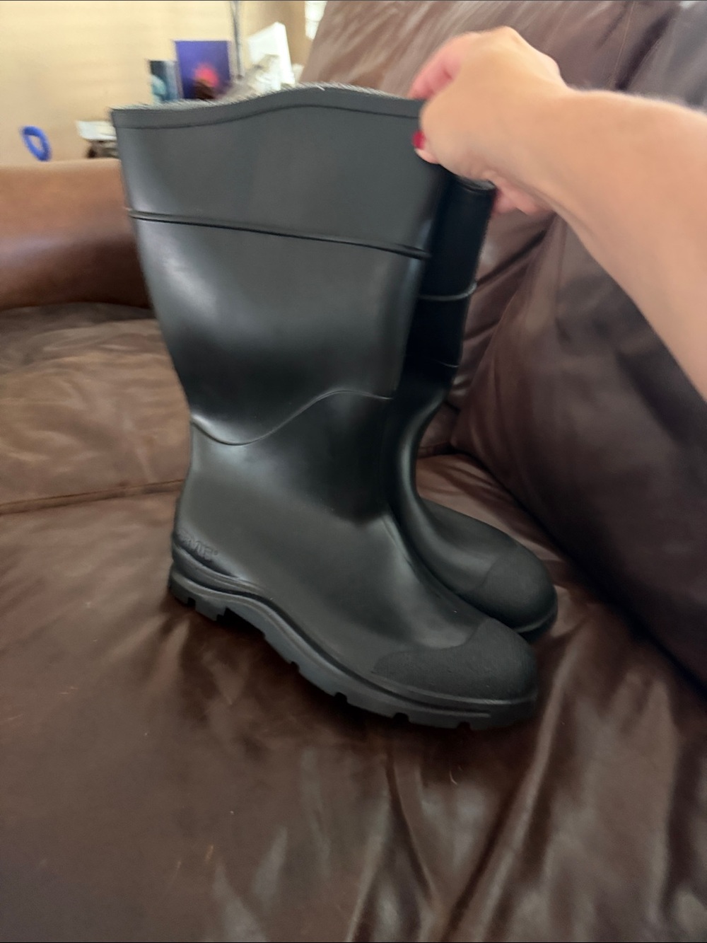 Servus Black Waterproof Rubber Rain Boots size 11
